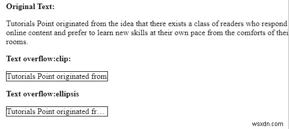 CSS text-overflow 속성으로 넘친 텍스트를 사용자에게 알리는 방법
