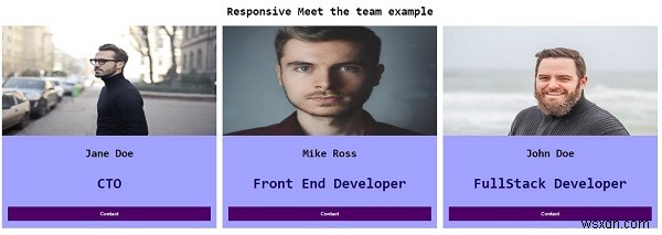 CSS만으로 반응형 팀 소개(Meet the Team) 페이지 만드는 방법