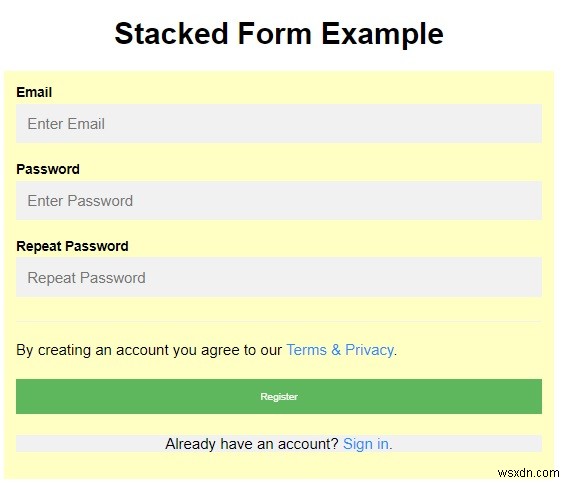 CSS만으로 스택 폼(Stacked Form) 만드는 방법 완벽 가이드