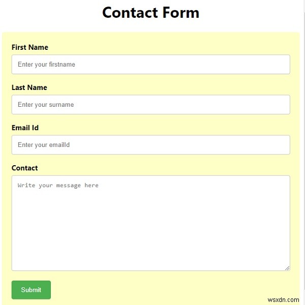 CSS로 문의 양식(Contact Form) 만드는 방법 – 예제 코드와 핵심 스타일링 정리