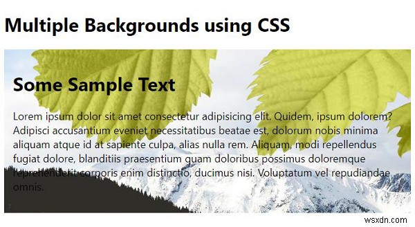 CSS3로 여러 개의 배경 이미지 추가하는 방법