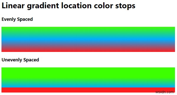 CSS로 그라디언트 색상 정지점(Color Stop) 위치 설정하는 방법