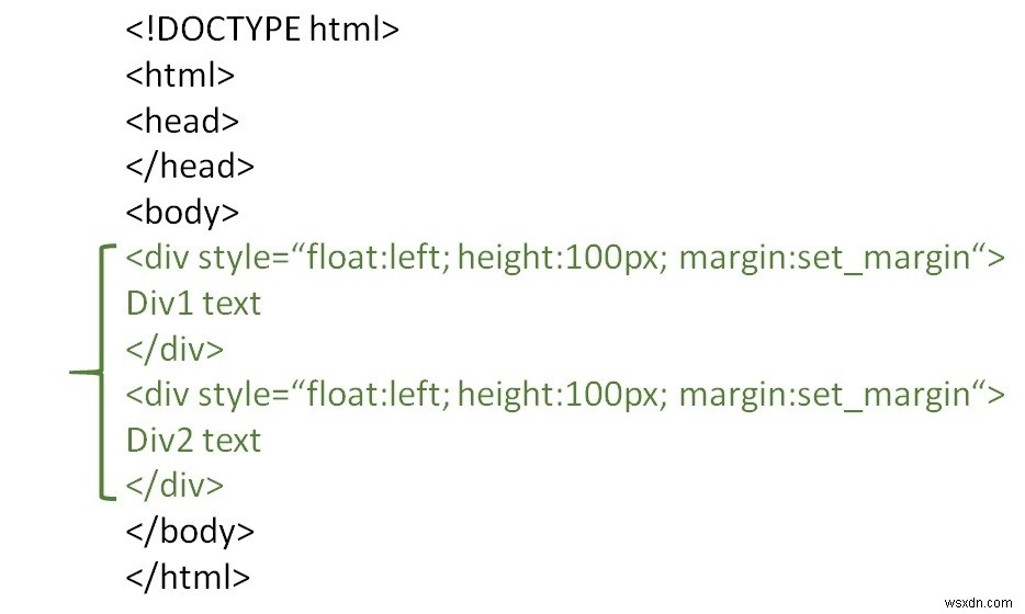 CSS float 속성으로 HTML에서 두 개의 div를 나란히 배치하는 방법