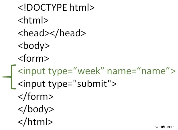 HTML week 입력 유형 사용법 – 주(週)와 연도를 선택하는 방법