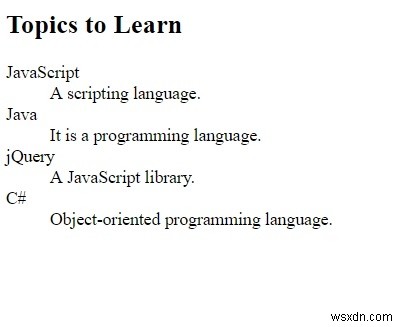 HTML  dd  태그란? 설명 목록 정의 방법과 예제