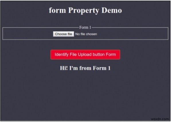 HTML DOM Input FileUpload form 속성 – 파일 업로드 버튼이 속한 폼 참조하기