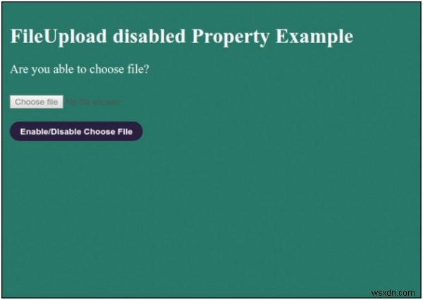 HTML DOM FileUpload disabled 속성 – 파일 업로드 입력 필드 활성화/비활성화 방법