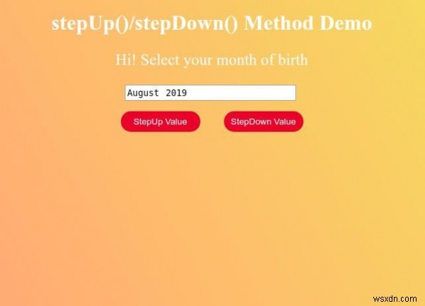 HTML DOM input month stepDown() 메서드 – 월 입력 필드 값 감소 방법