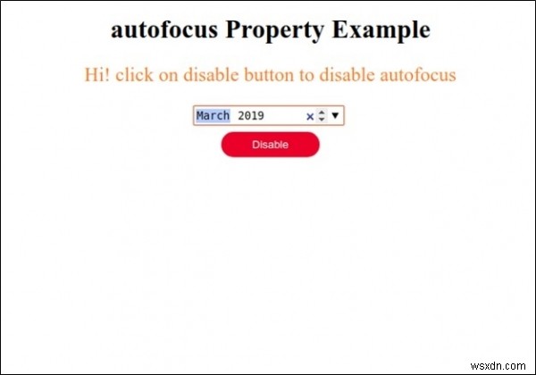 HTML DOM input month 자동 포커스(autofocus) 속성 완벽 정리