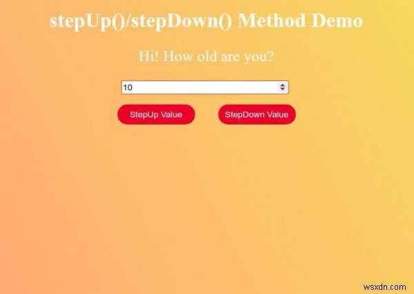 HTML DOM 숫자 입력 stepDown() 메서드 사용법과 예제