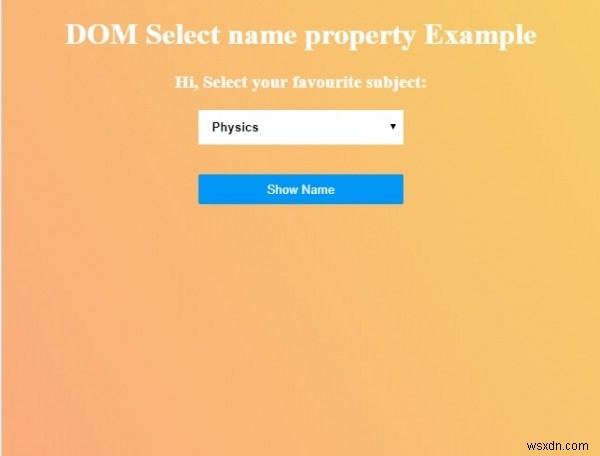 HTML DOM select name 속성 완벽 정리 – 드롭다운 목록의 name 값 읽기와 변경