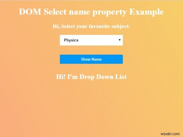 HTML DOM select name 속성 완벽 정리 – 드롭다운 목록의 name 값 읽기와 변경