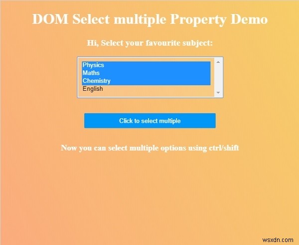 HTML DOM select multiple 속성 – 드롭다운에서 다중 선택 구현하기
