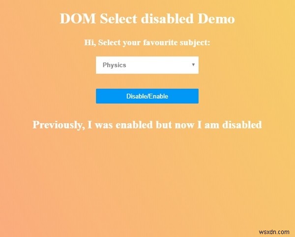 HTML DOM select disabled 속성 – 드롭다운 목록 활성화·비활성화하기