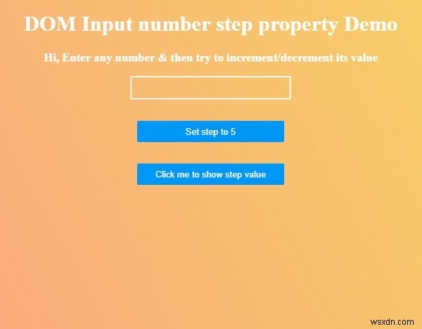 HTML DOM Input Number step 속성 – 값 가져오기와 설정하기