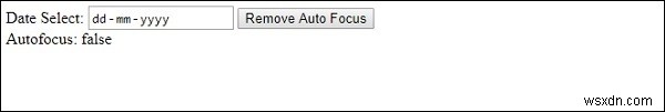 HTML DOM Input Date autofocus 속성 – 페이지 로드 시 자동 포커스 설정하기