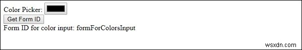 HTML DOM Input Color form 속성 – 색상 입력 필드가 속한 폼 참조하기