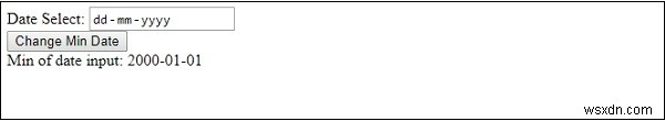 HTML DOM Input Date min 속성 – 날짜 입력 최솟값 가져오기 및 설정하기