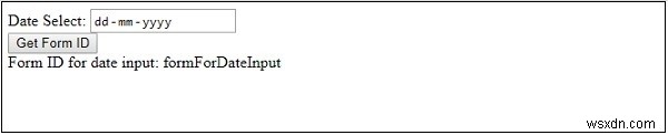 HTML DOM Input Date form 속성 – 날짜 입력 필드의 폼 참조 반환하기