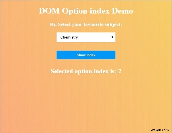 HTML DOM Option index 속성 완벽 정리 – 문법과 실전 예제