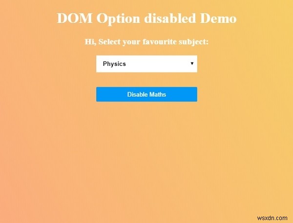 HTML DOM Option disabled 속성 – 사용법과 실전 예제 총정리