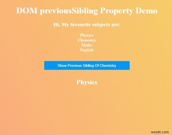 HTML DOM previousSibling 속성 – 문법과 실전 예제로 배우기