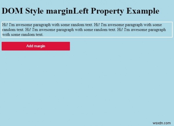 HTML DOM style marginLeft 속성 – 요소의 왼쪽 여백 제어하기