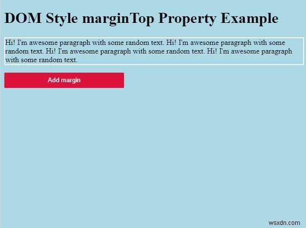 HTML DOM Style marginTop 속성 – 요소의 위쪽 여백 읽기와 수정하기