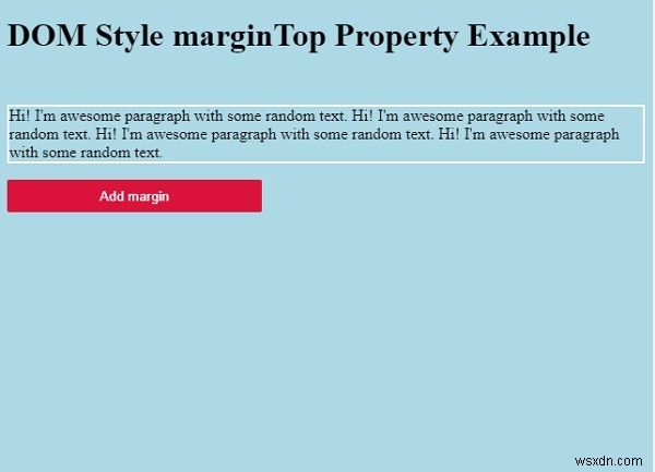 HTML DOM Style marginTop 속성 – 요소의 위쪽 여백 읽기와 수정하기