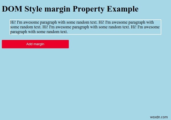 HTML DOM 스타일 margin 속성 – 요소의 외부 여백 반환 및 설정 방법