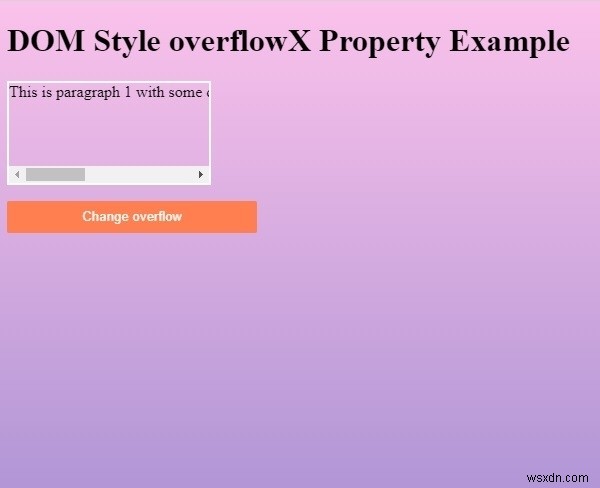 HTML DOM Style overflowX 속성 완벽 정리 – 문법, 속성 값, 예제