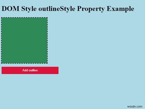 HTML DOM Style outlineStyle 속성 완벽 정리