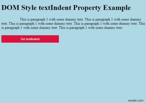 HTML DOM Style textIndent 속성 – 문단 첫 줄 들여쓰기 제어하기