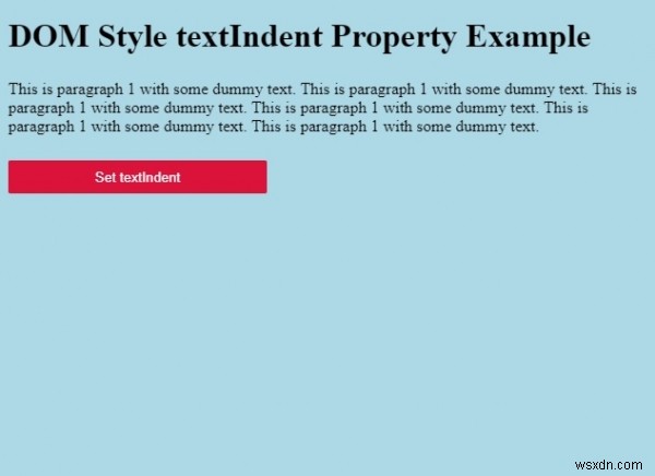 HTML DOM Style textIndent 속성 – 문단 첫 줄 들여쓰기 제어하기