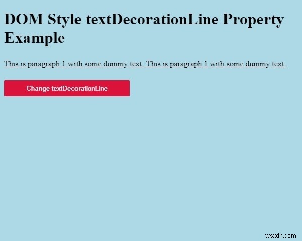HTML DOM style textDecorationLine 속성 – 텍스트 장식선 종류 설정하기