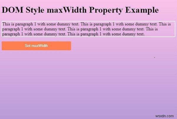 HTML DOM Style maxWidth 속성 – 문법, 값 종류, 실전 예제까지 한눈에