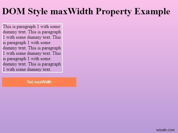 HTML DOM Style maxWidth 속성 – 문법, 값 종류, 실전 예제까지 한눈에