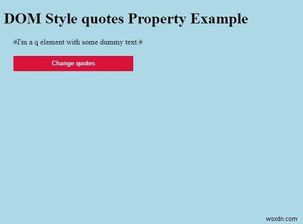 HTML DOM Style quotes 속성 – 인용 부호를 자유롭게 바꾸는 방법