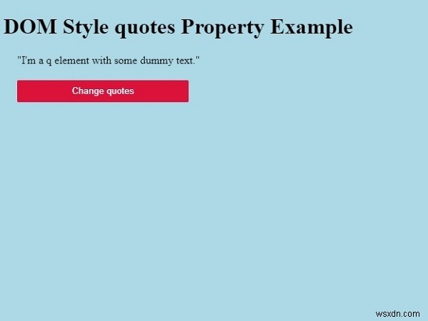 HTML DOM Style quotes 속성 – 인용 부호를 자유롭게 바꾸는 방법