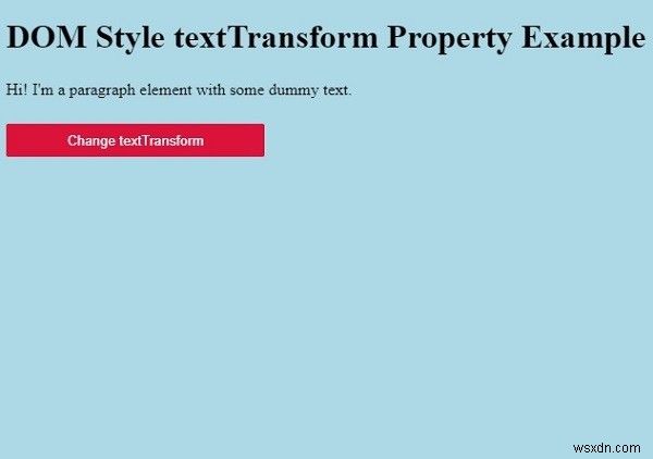 HTML DOM Style textTransform 속성 – 문법과 사용 예제 총정리