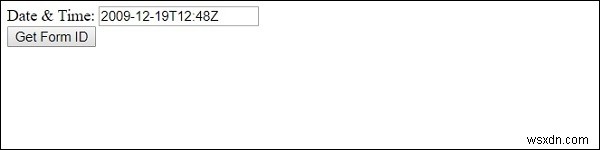 HTML DOM Input Datetime form 속성 – 폼 객체 참조를 반환하는 방법