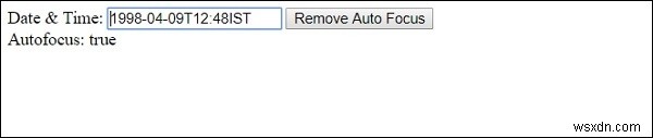 HTML DOM Input Datetime autofocus 속성 – 페이지 로드 시 자동 포커스 설정하기