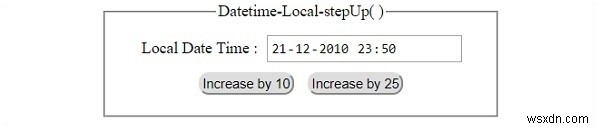 HTML DOM Input DatetimeLocal stepUp() 메서드 – 날짜·시간 값을 단계별로 증가시키기