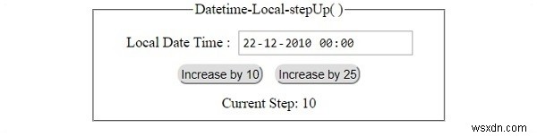 HTML DOM Input DatetimeLocal stepUp() 메서드 – 날짜·시간 값을 단계별로 증가시키기