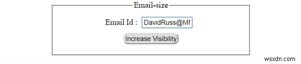 HTML DOM 입력 이메일 size 속성 – 이메일 입력 필드 너비 제어 방법