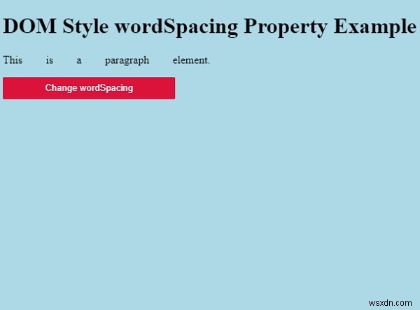 HTML DOM wordSpacing 속성 – 텍스트 단어 간격 확인 및 조절하기
