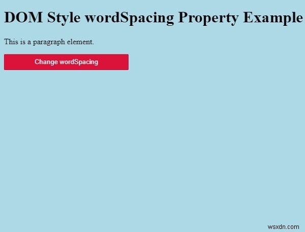 HTML DOM wordSpacing 속성 – 텍스트 단어 간격 확인 및 조절하기