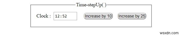 HTML DOM Input Time stepUp() 메서드 – 시간 필드 값을 분 단위로 증가시키기