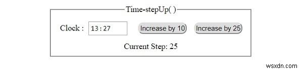 HTML DOM Input Time stepUp() 메서드 – 시간 필드 값을 분 단위로 증가시키기