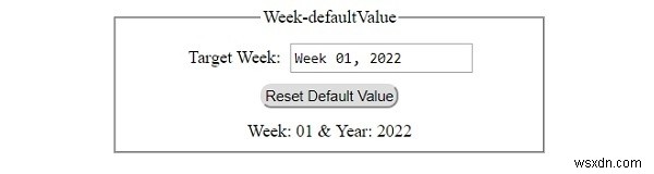HTML DOM Input Week defaultValue 속성 완벽 정리